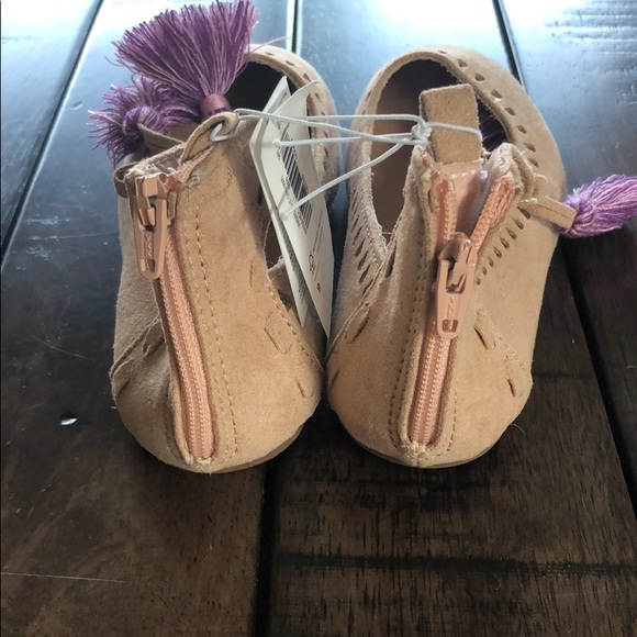 Old Navy Suede Ballet Flats with Purple Tassel - Picture 3 of 6